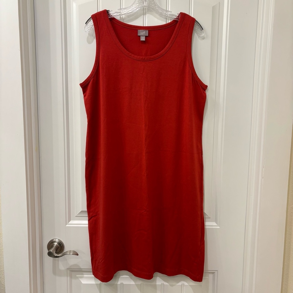 J. Jill Women’s Burnt-Orange Pima Cotton Sleeveless Tank Dress Size L
